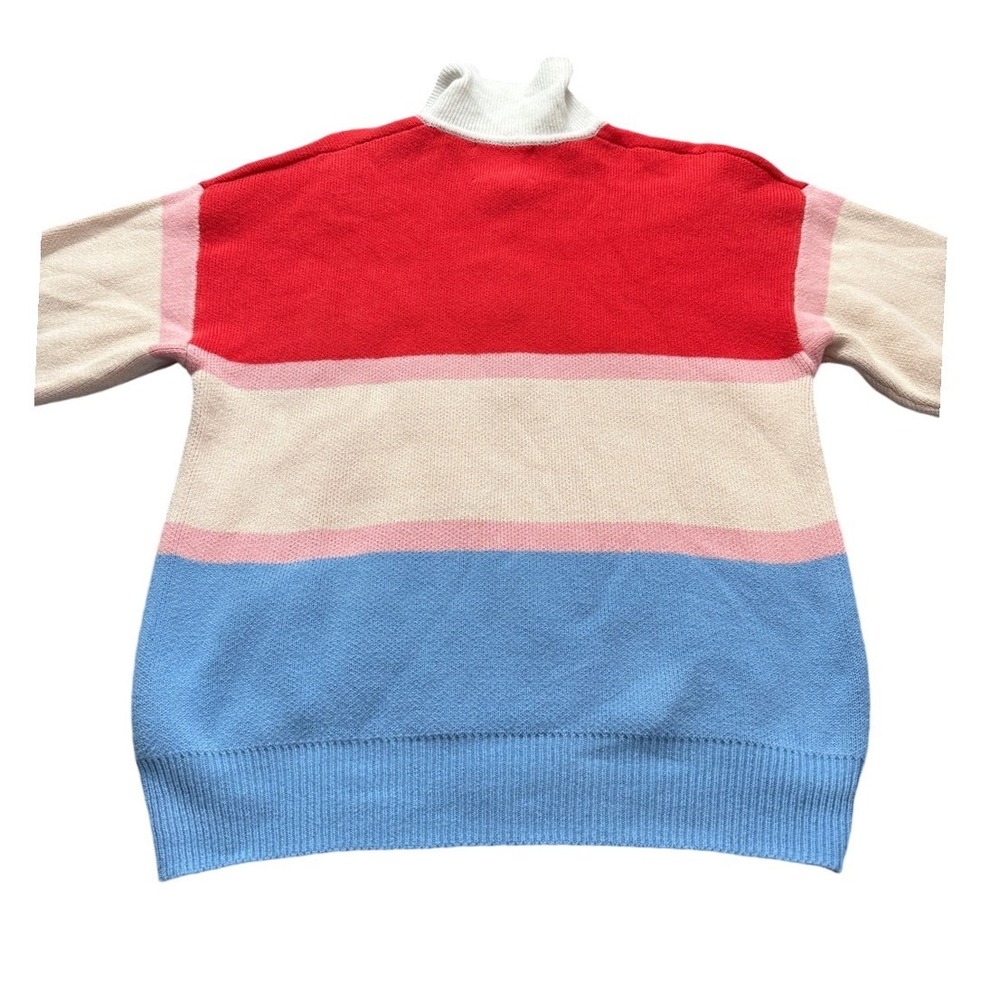 BDG Urban Outfitters Oversized Renna Stripe Rugby Polo Sweater S Preppy Academia - Picture 3 of 8